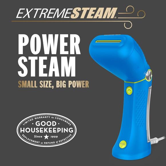 Conair Handheld Garment Steamer for Clothes - Dual Voltage Power Steamer, Blue - Picture 3 of 8